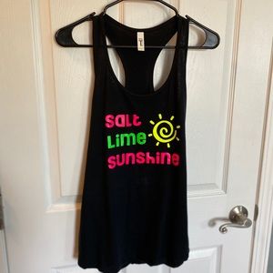 Black Racerback Graphic Tank Top